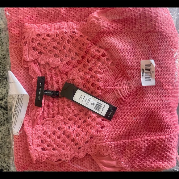 BCBGMAXAZRIA Women's Crochet and Tassel Midi Sweater Dress - VITA - size XS - Picture 5 of 7